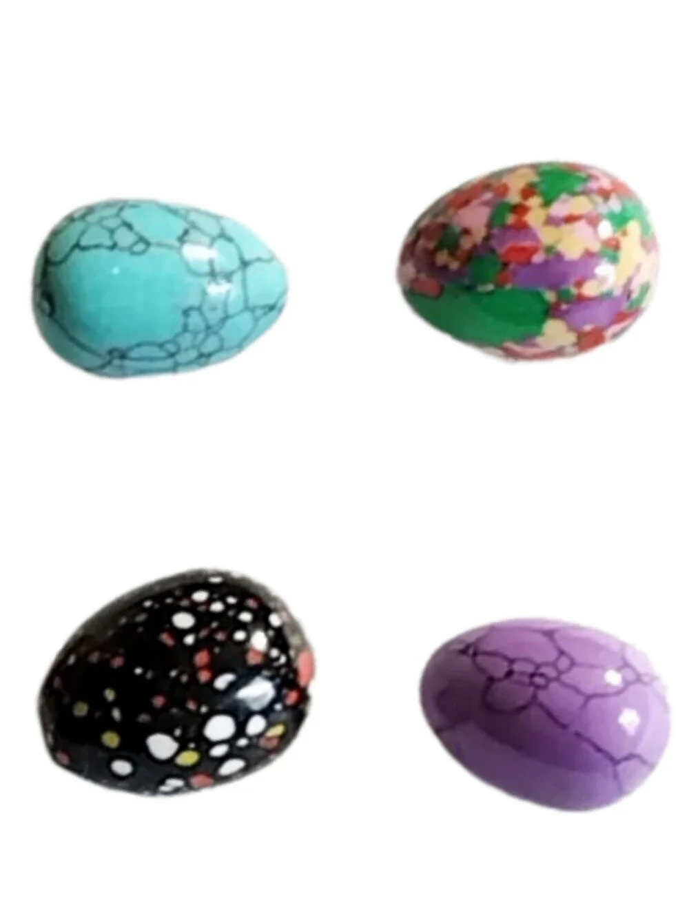Natural Stone & Crystal Mini Egg Set Assorted Colors (4 Pcs) 0.83